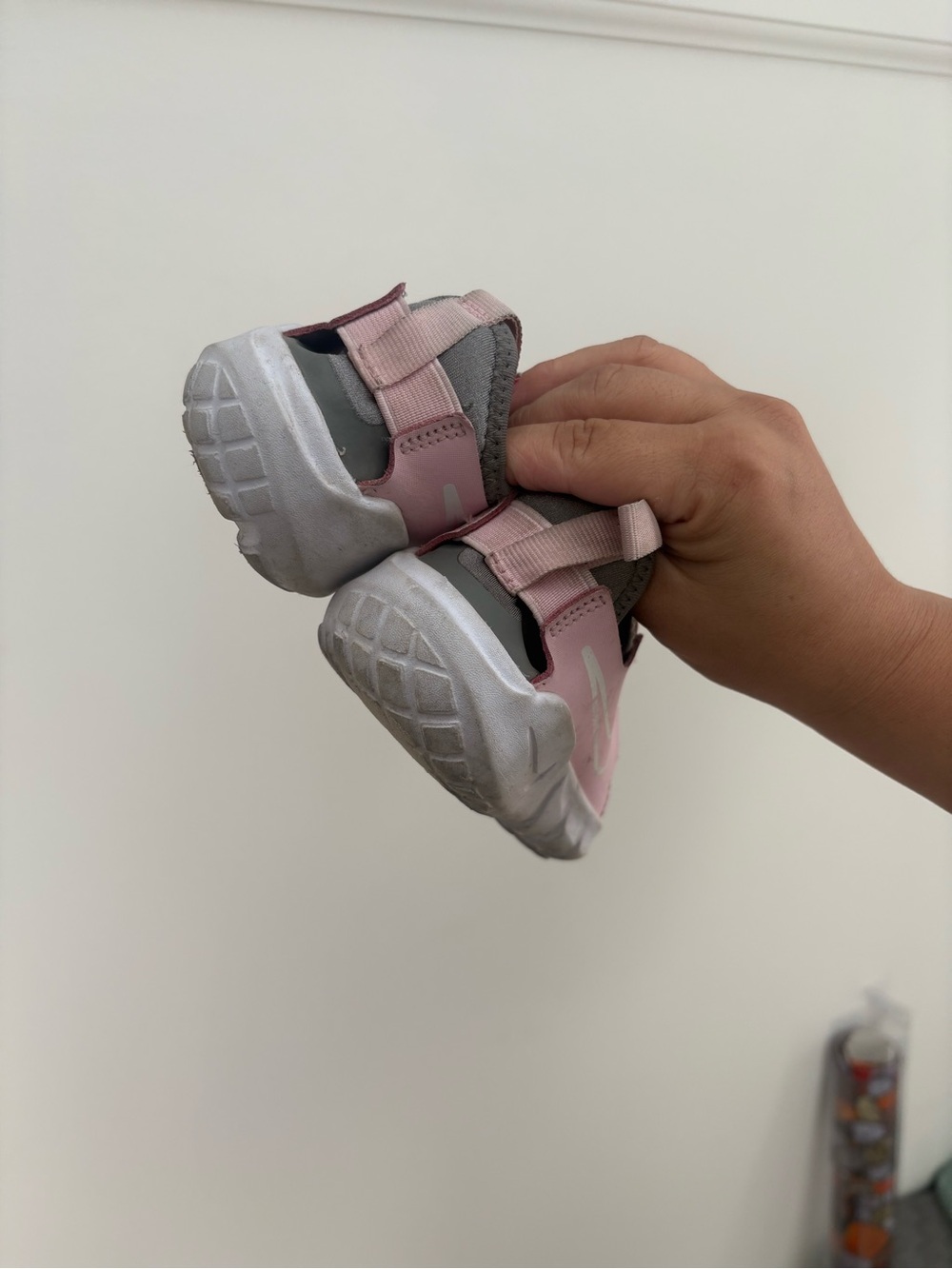 Nike Girls Pink & Light Gray Slip-On Athletic Sneakers - Picture 5 of 7